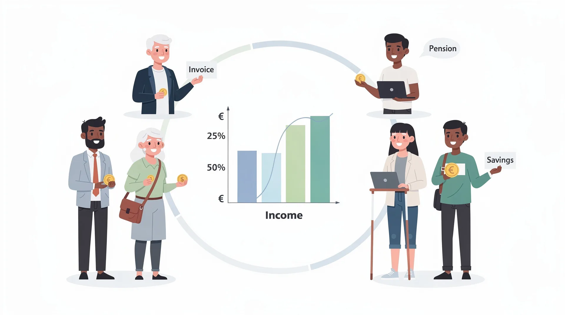 Gráfico con el perfil de solicitantes de microcréditos en España por situación laboral y edad según datos de julio de 2026